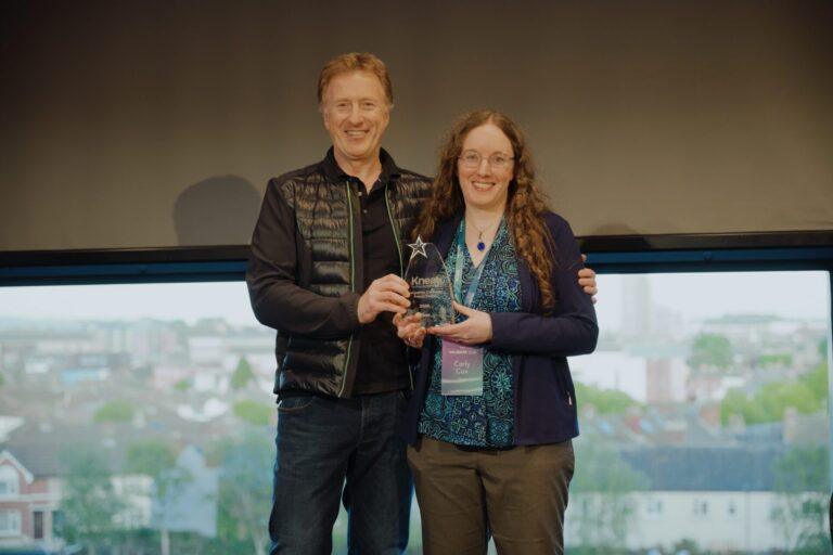 Kneat CEO, Eddie Ryan, wtih Pfizer's Carly Cox who delivered the presentation at VALIDATE 2026.
